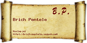 Brich Pentele névjegykártya